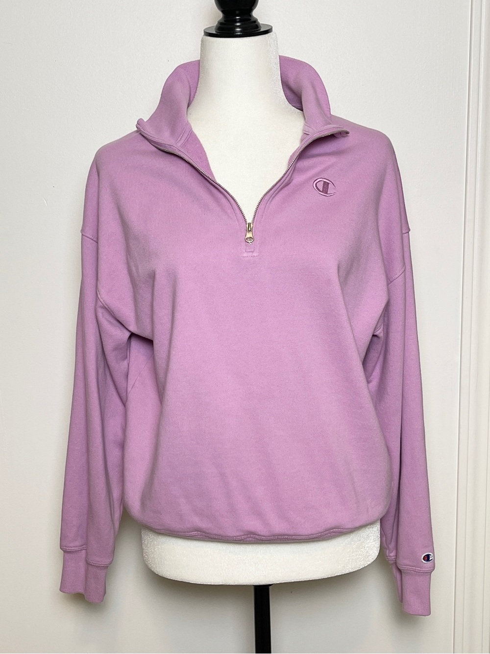 Champion Women's Lavender Half-Zip Pullover Sweatshirt